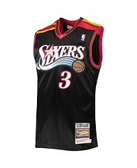 Men's Allen Iverson Black Philadelphia 76ers Hardwood Classics Authentic 2006 Jersey