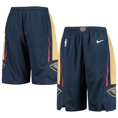 Nike Big Boys and Girls Navy New Orleans Pelicans 2020/21 Swingman Shorts - Icon Edition