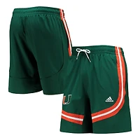 Adidas Men's Green Miami Hurricanes Swingman Basketball Aeroready Shorts