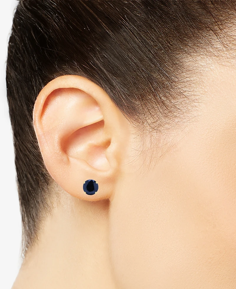 Sapphire Solitaire Stud Earrings (1-1/5 ct. t.w.) 14k Gold (Also Emerald & Ruby)