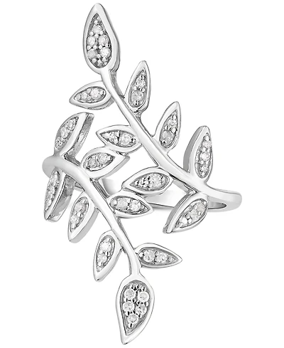 Diamond Vine Statement Ring (1/4 ct. t.w.) Sterling Silver