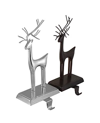 Oil Rubbed Reindeer Christmas Stocking Holders, Set of 2