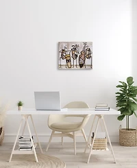 Stupell Industries Musical Trio Abstract Modern Painting Stretched Canvas Wall Art, 16" x 20"