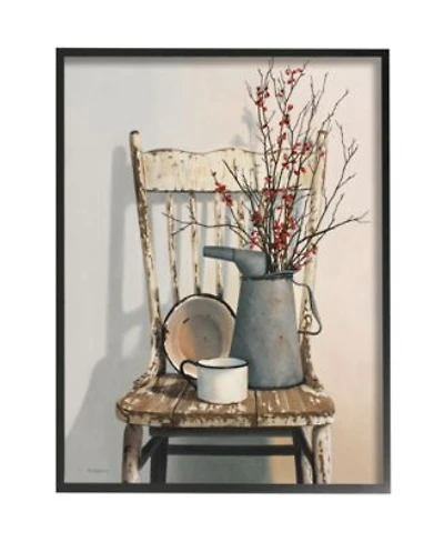 Stupell Industries Retro Rustic Things Neutral Painting Black Framed Giclee Texturized Art Collection By Cecile Baird