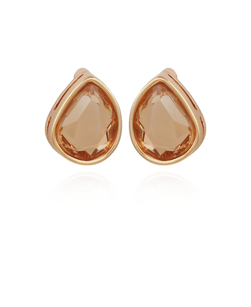 T Tahari Women's Topaz Epoxy Button Earrings