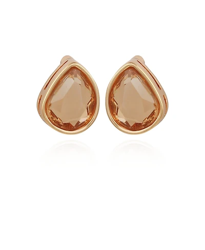 T Tahari Women's Topaz Epoxy Button Earrings