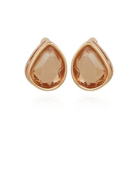 T Tahari Women's Topaz Epoxy Button Earrings