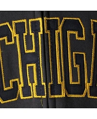 Women's Charcoal Michigan Wolverines Arched Name Full-Zip Hoodie