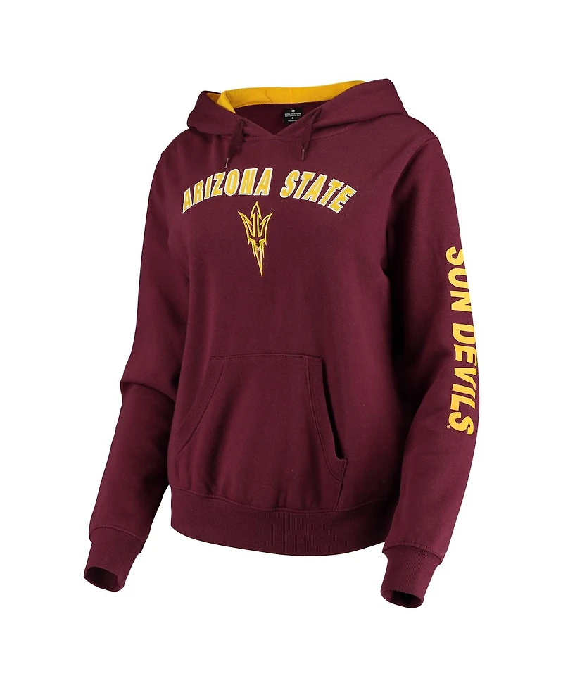 Women's Maroon Arizona State Sun Devils Loud and Proud Pullover Hoodie