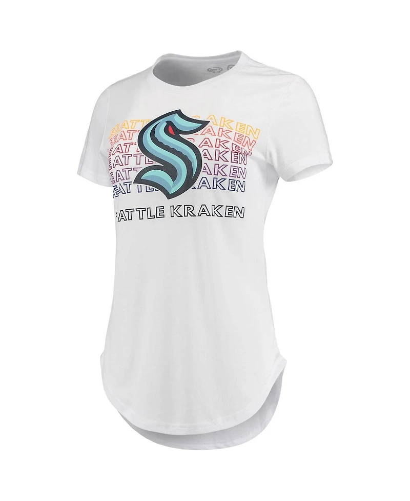 Women's White, Charcoal Seattle Kraken Sonata T-shirt and Leggings Set