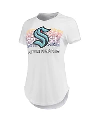 Women's White, Charcoal Seattle Kraken Sonata T-shirt and Leggings Set