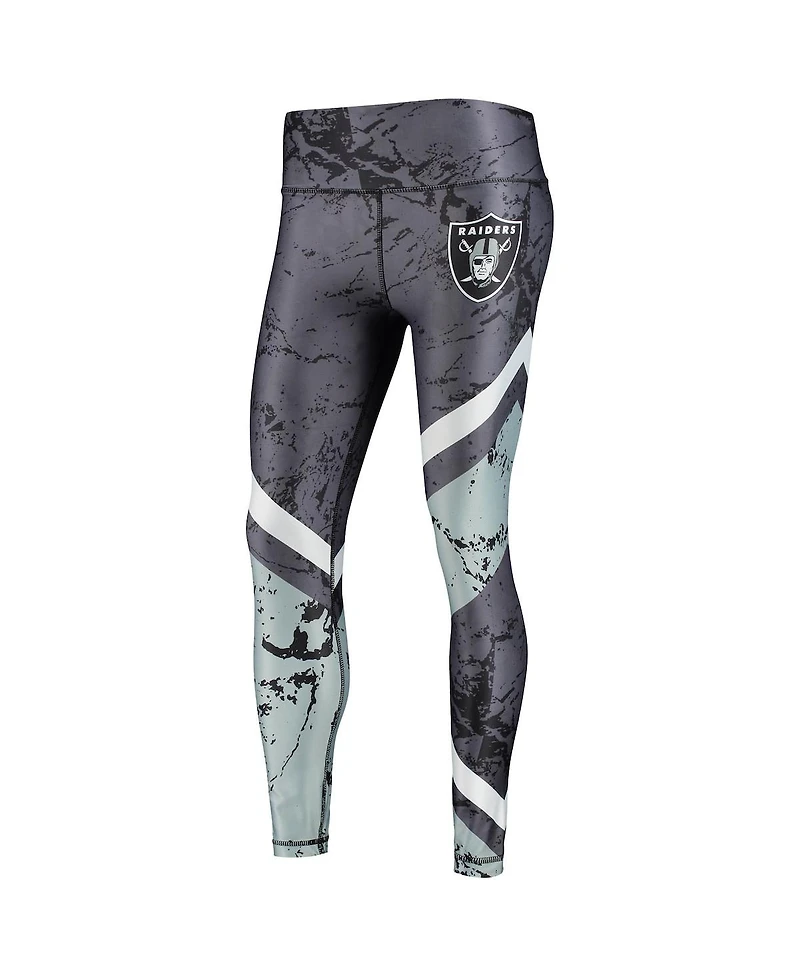 Women's Concepts Sport Black, Silver Las Vegas Raiders Dormer Knit Sublimated Leggings
