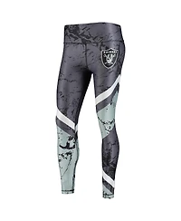 Women's Concepts Sport Black, Silver Las Vegas Raiders Dormer Knit Sublimated Leggings