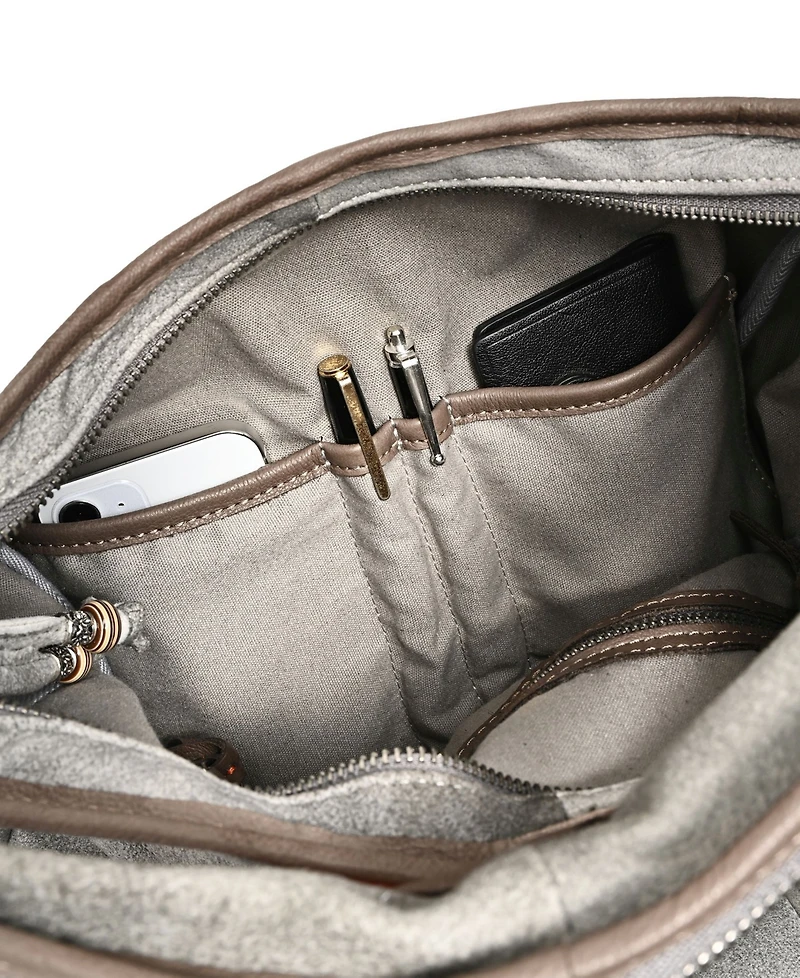 Old Trend Women's Genuine Leather Dorado Expandable Hobo Bag