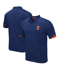 Men's Colosseum Navy Illinois Fighting Illini Logo Santry Polo Shirt