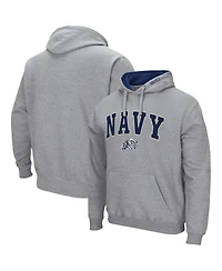 Men's Colosseum Navy Midshipmen Arch and Logo 3.0 Pullover Hoodie