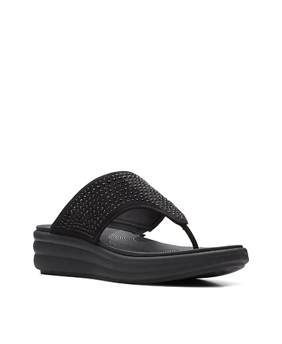 Clarks Women's Cloudstepper Drift Jaunt Wedge Sandals