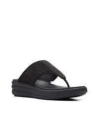 Clarks Women's Cloudstepper Drift Jaunt Wedge Sandals