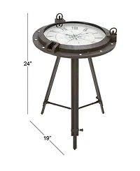 Metal Industrial Accent Table