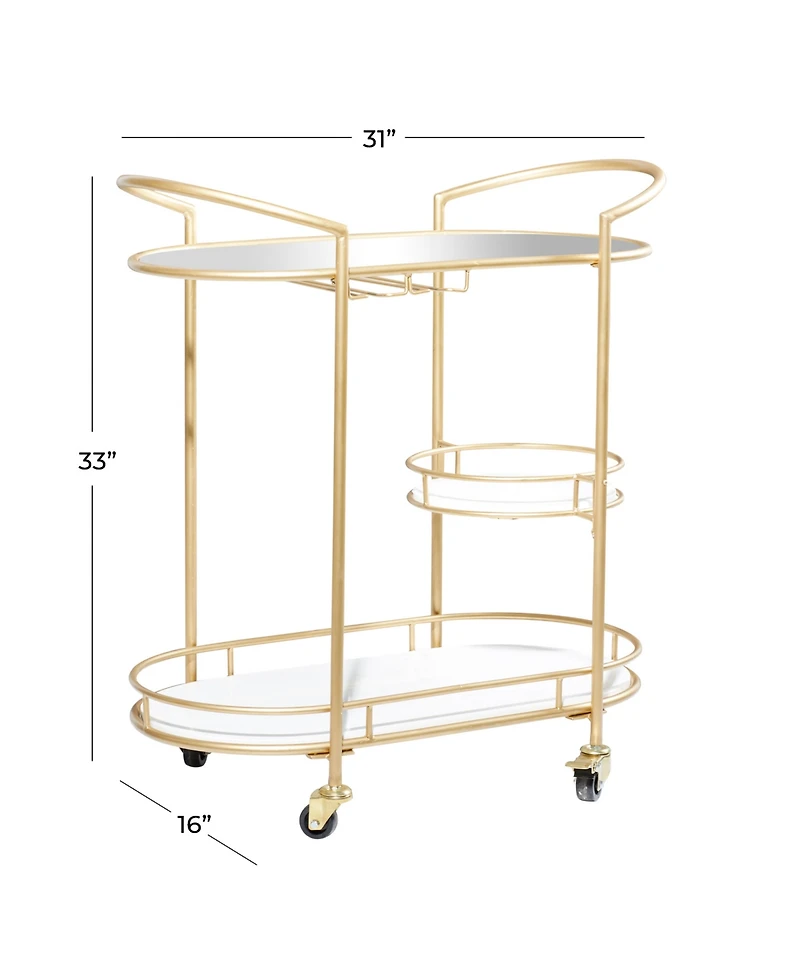 Metal Contemporary Bar Cart