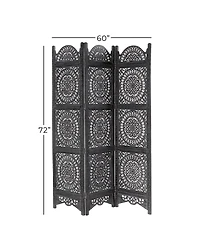 Mango Wood Eclectic Room Divider Screen