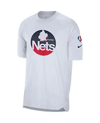 Men's White Brooklyn Nets 2021/22 City Edition Pregame Warm-up Shooting T-shirt