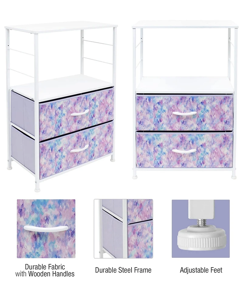 Sorbus End Table with 2 Drawers