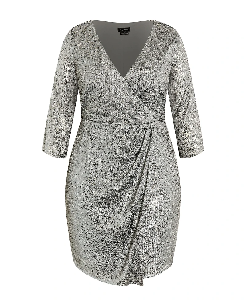City Chic Plus Razzle Dress