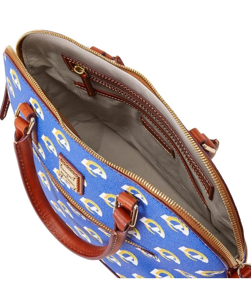 Women's Dooney & Bourke Los Angeles Rams Signature Domed Zip Satchel Purse