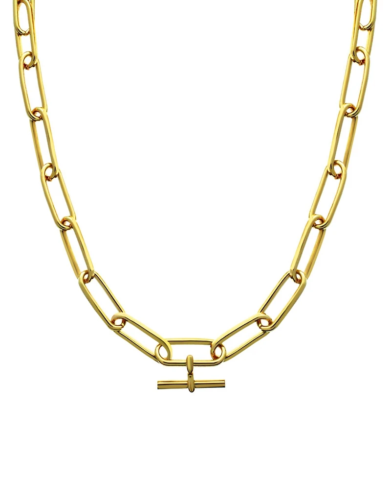 And Now This 18''+ 2" extender Gold Plated or Silver Plated Oval Link Necklace