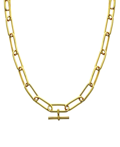 And Now This 18''+ 2" extender Gold Plated or Silver Plated Oval Link Necklace