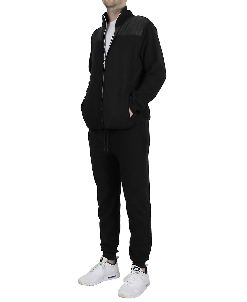 Galaxy By Harvic Men's Sweater Jogger Polar Fleece Matching, 2 Piece Set
