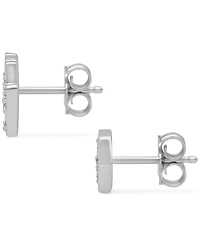 Diamond Hamsa Hand & Evil Eye Mismatch Stud Earrings (1/10 ct. t.w.) in Sterling Silver
