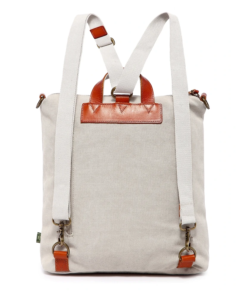 Tsd Brand Four Season Convertible Canvas Backpack
