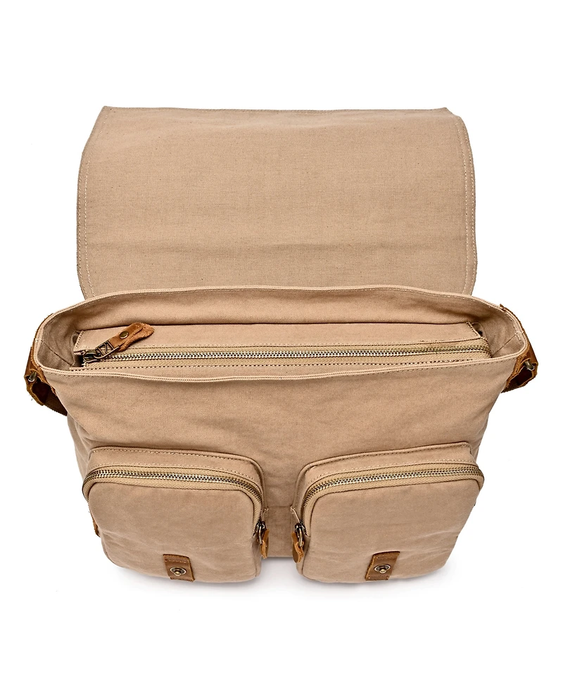 Tsd Brand Valley Oak Canvas Messenger Bag