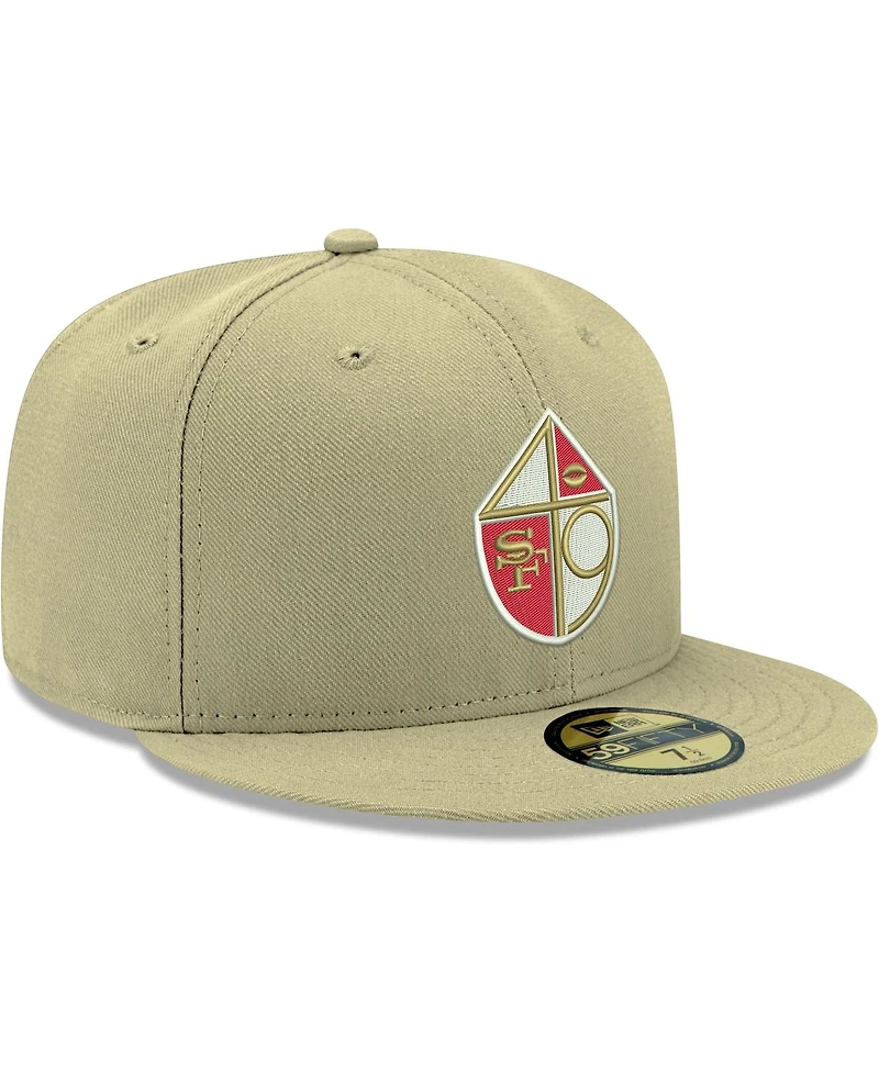 Men's New Era Gold San Francisco 49ers Omaha Throwback 59FIFTY Fitted Hat