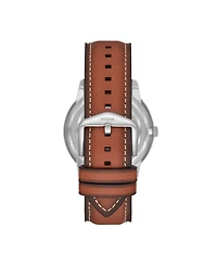 Fossil Men's Neutra Brown Leather Strap Watch 42mm