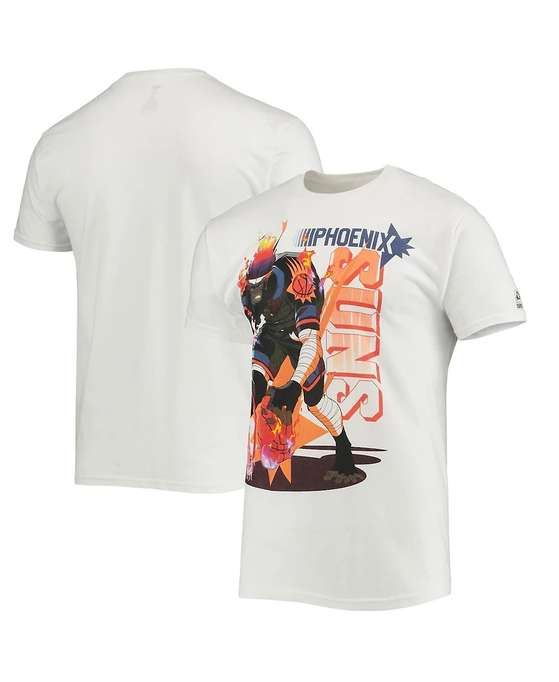 Men's Nba x McFlyy White Phoenix Suns Identify Artist Series T-shirt