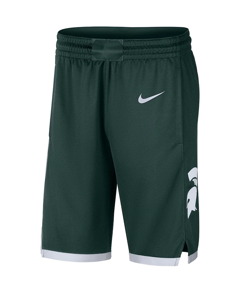 Men's Nike Green Michigan State Spartans Logo Replica Performance Basketball Shorts
