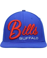 Men's Pro Standard Royal Buffalo Bills Script Wordmark Snapback Hat