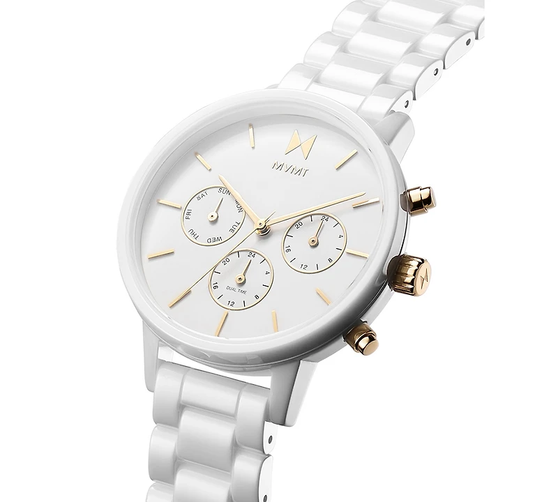 Mvmt Nova White Ceramic Bracelet Watch 38mm