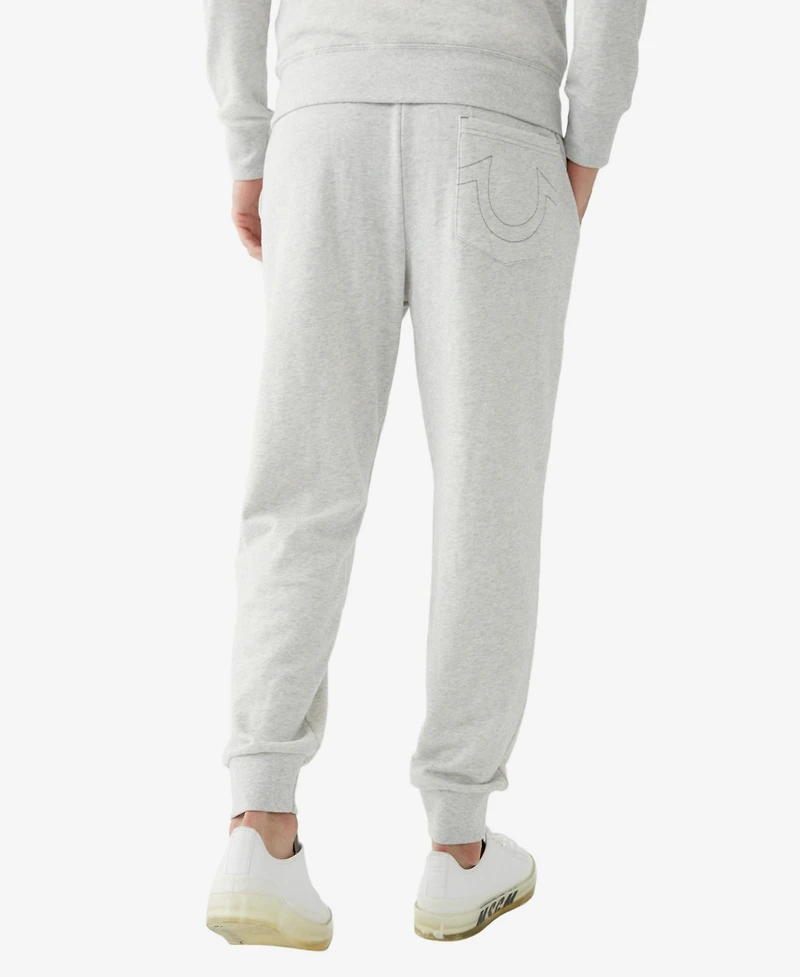 True Religion Men's Classic Logo Elastic Drawstring Joggers