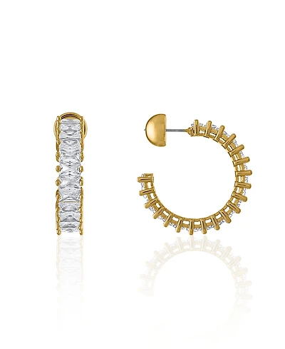 Oma The Label Women's Sadie 18K Gold-Tone Brass Hoop Earrings