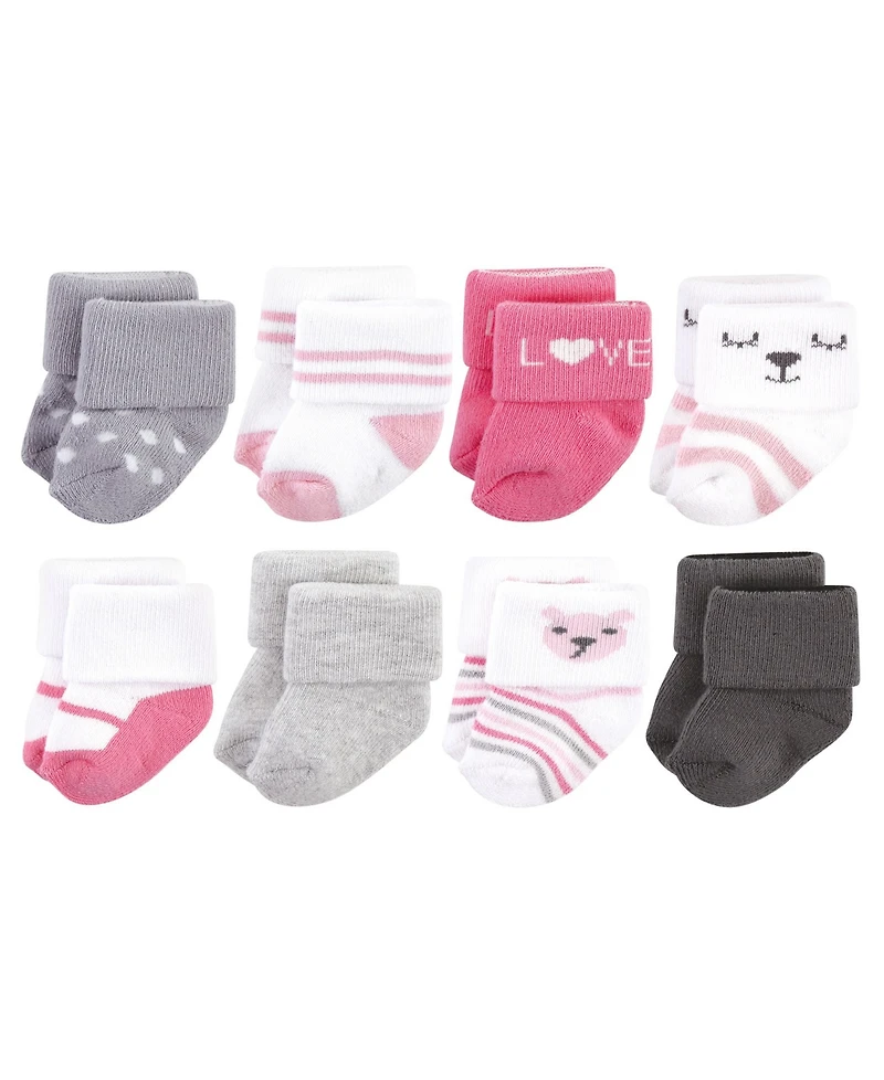 Hudson Baby Girls 8Pk Terry Socks