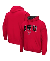 Men's Colosseum Red Eastern Washington Eagles Arch and Logo Pullover Hoodie