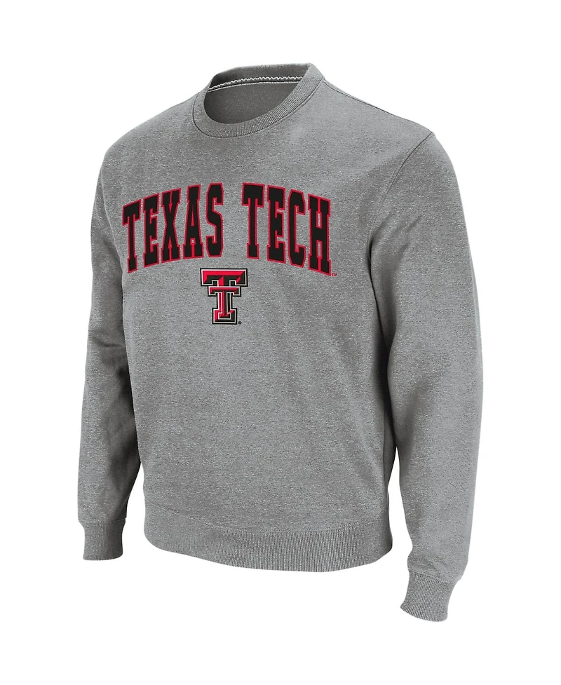 Colosseum Men's Texas Tech Red Raiders Arch and Logo Crew Neck Sweatshirt