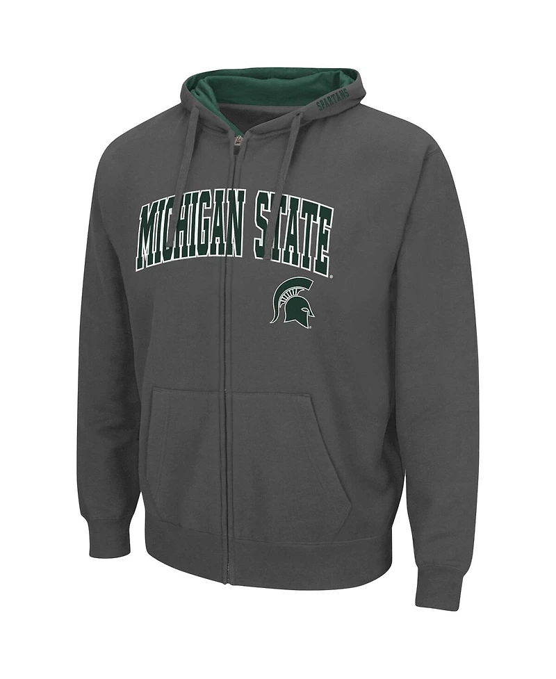 Colosseum Men's Michigan State Spartans Arch & Logo 3.0 Full-Zip Hoodie