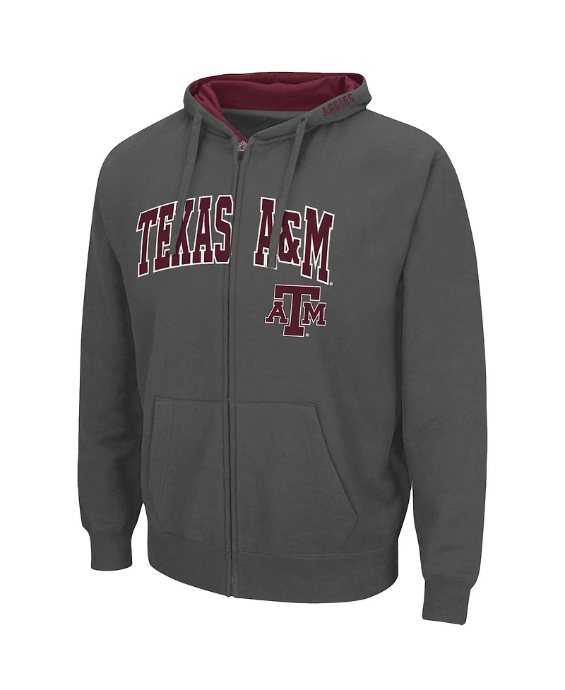 Colosseum Men's Texas A&M Aggies Arch & Logo 3.0 Full-Zip Hoodie