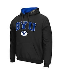Men's Colosseum Black Byu Cougars Arch & Logo 3.0 Pullover Hoodie
