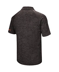 Men's Colosseum Black Oregon State Beavers Down Swing Polo Shirt